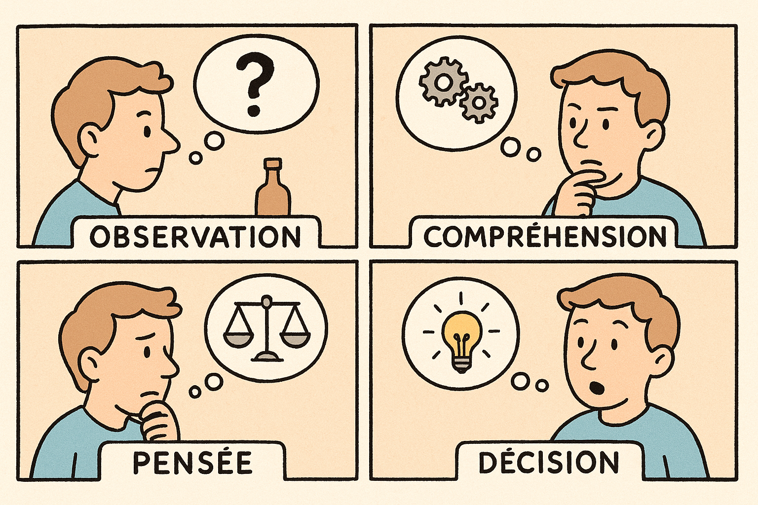 Étapes de l'entendement